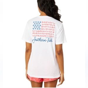 NWOT Southern Tide White Tee with Navy Logo
